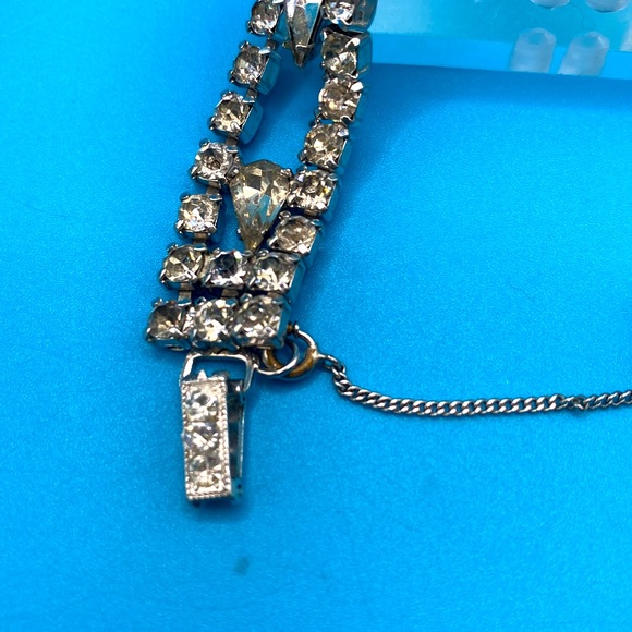 Vintage 1940's "GARNE JEWELRY" Rhinestone Bracelet - Picture 4 of 8